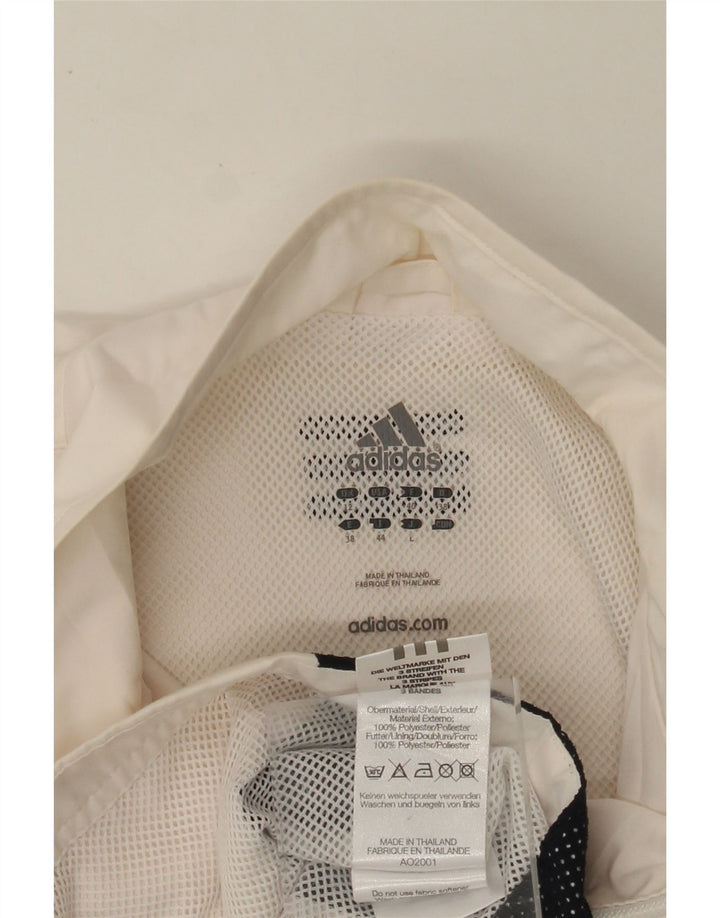 Damska kurtka dresowa ADIDAS UK 12 w kolorze średniej bieli