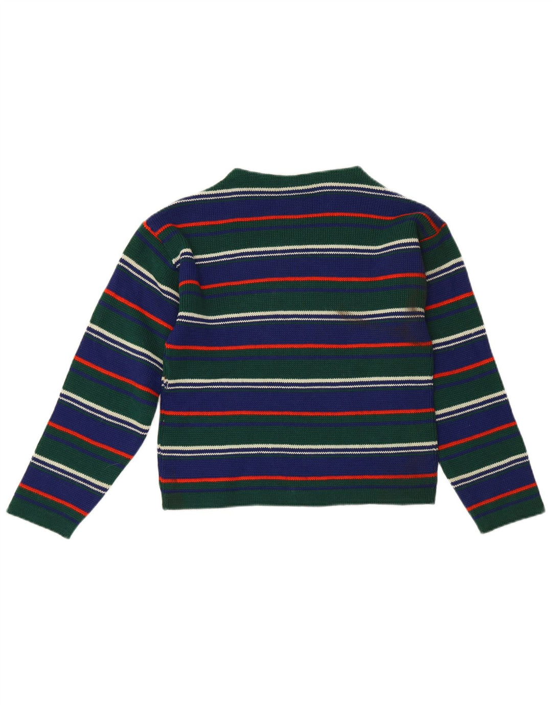 Vintage damski sweter z golfem IT 42 w średnie zielone paski