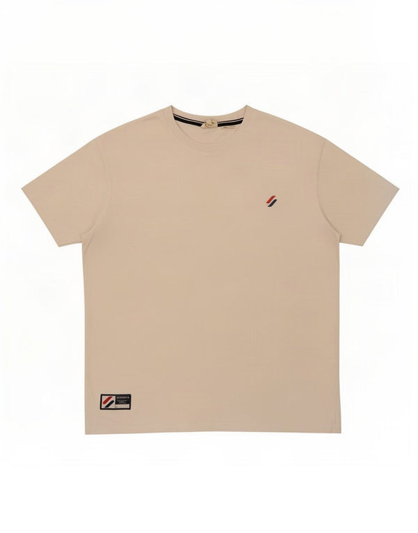 Męski T-shirt Superdry o luźnym kroju, mały, biały, bawełniany