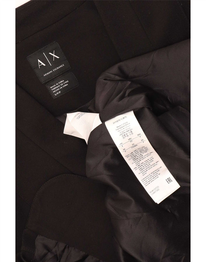 Armani damska marynarka zapinana na 1 guzik UK 10 Small Black Wiskoza