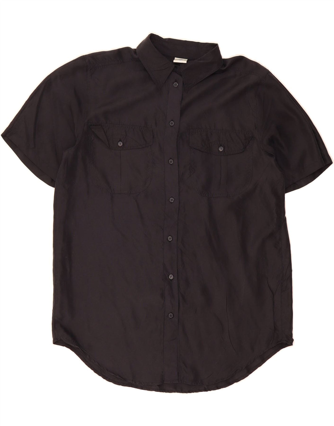 NEW FAST Womens Short Sleeve Shirt EU 38 Medium Black Silk Vintage New Fast and Second-Hand New Fast from Messina Hembry 