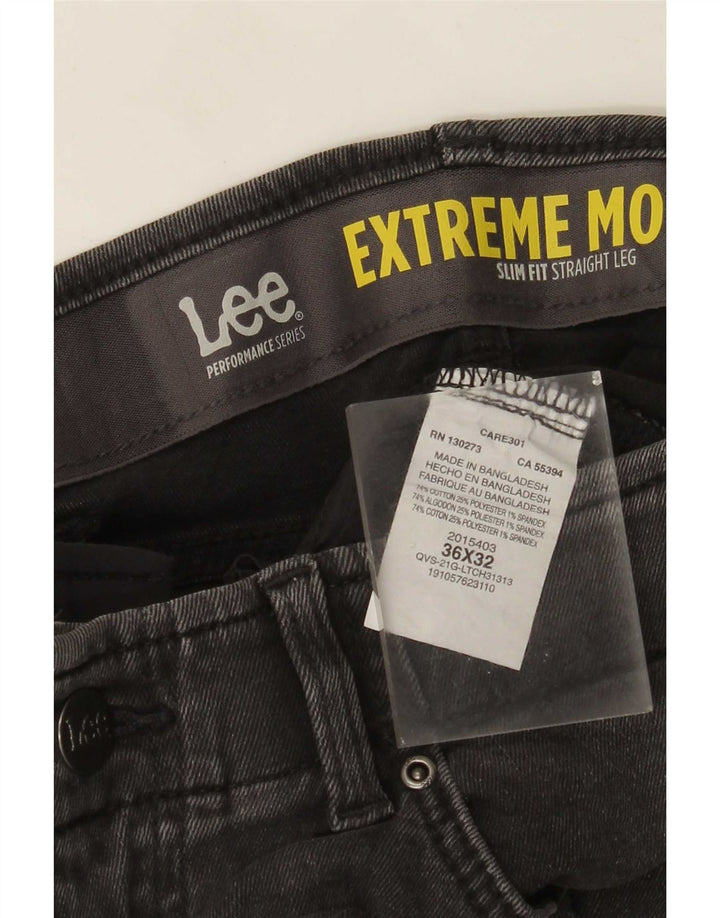 Męskie jeansy Lee Slim Fit W36 L32 Szara bawełna