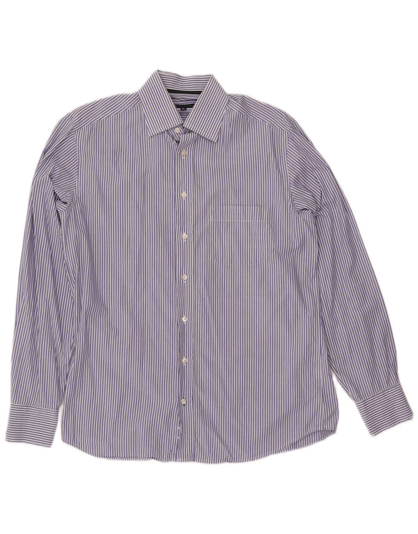 Koszula męska TOMMY HILFIGER Rozmiar 14 1/2 37 Mała niebieska bawełniana w prążki