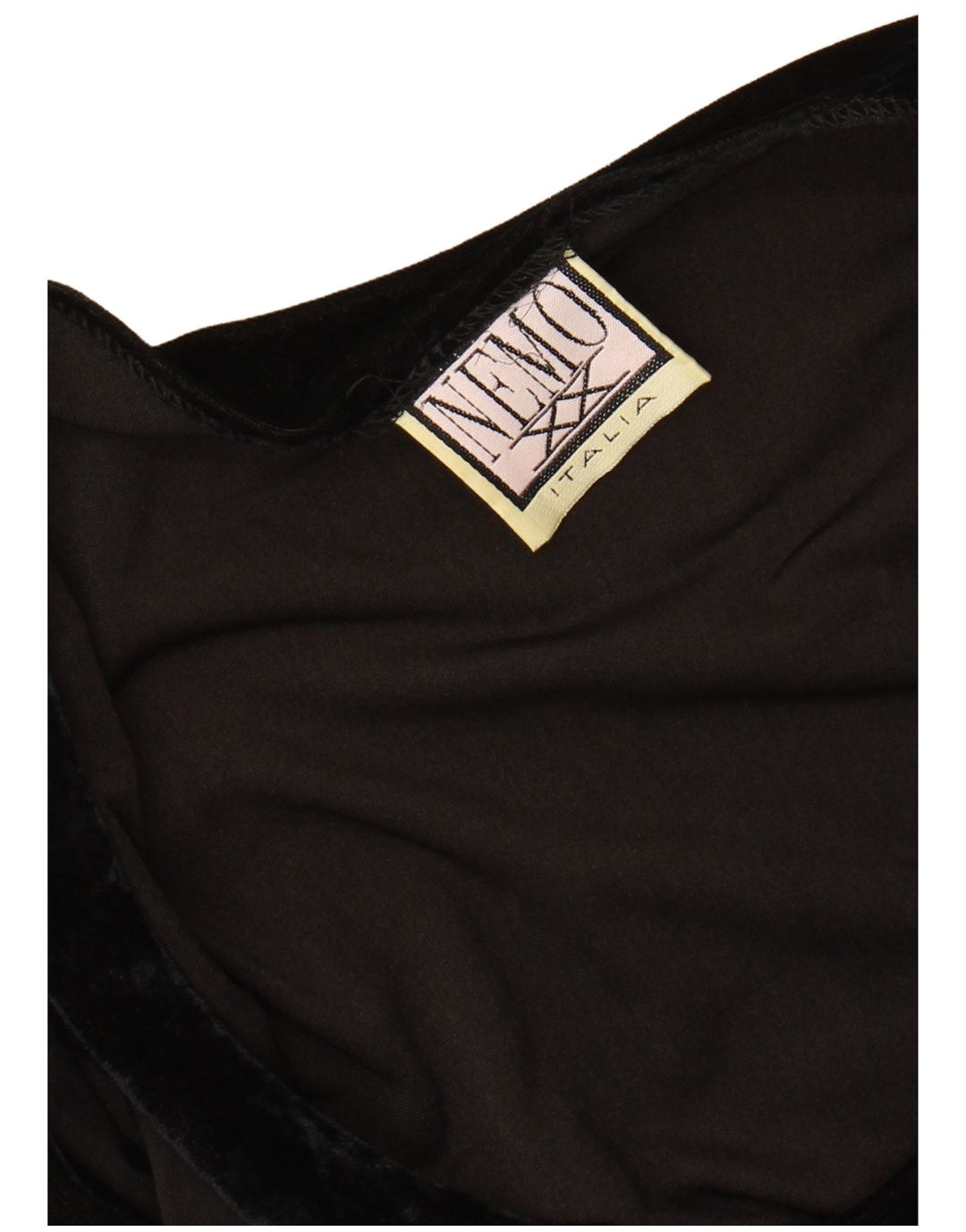 Aksamitne body damskie VINTAGE UK 8, małe, czarne, akrylowe