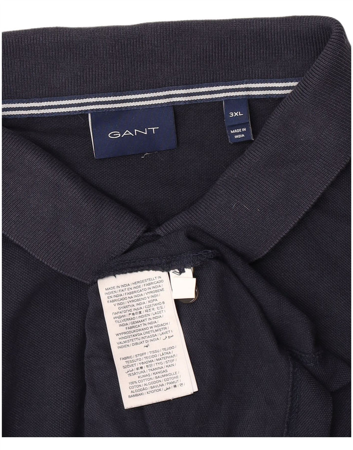 Męska koszulka polo Gant 3XL, granatowa, bawełniana