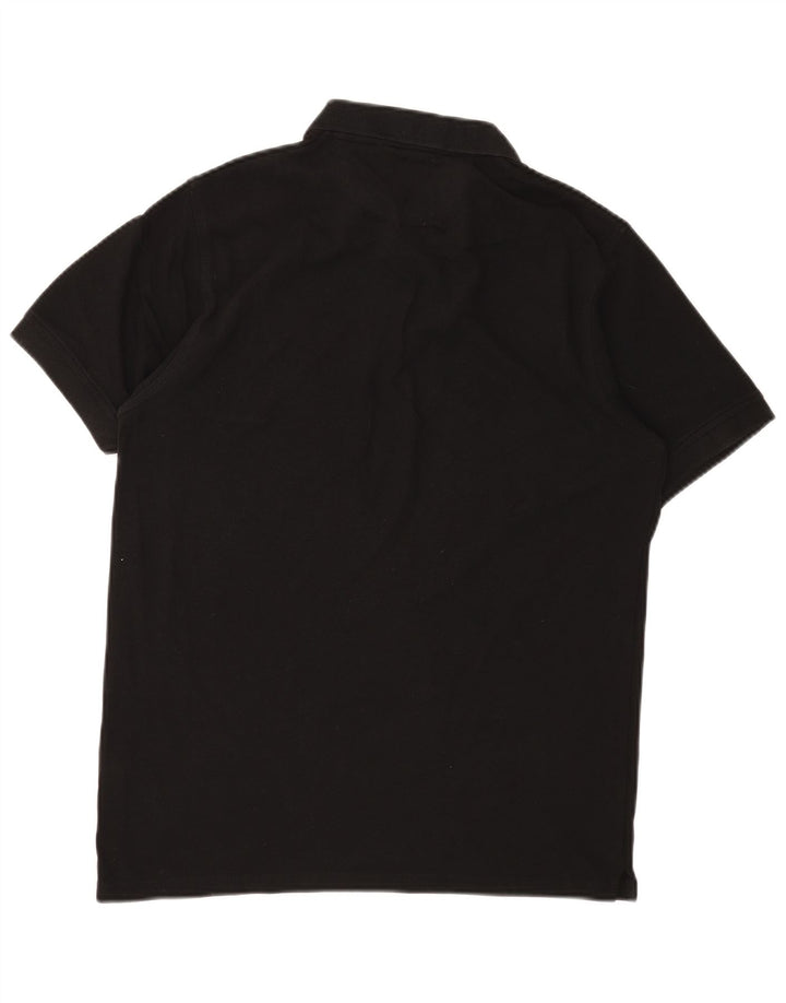 ZARA Mens Polo Shirt Large Black Cotton