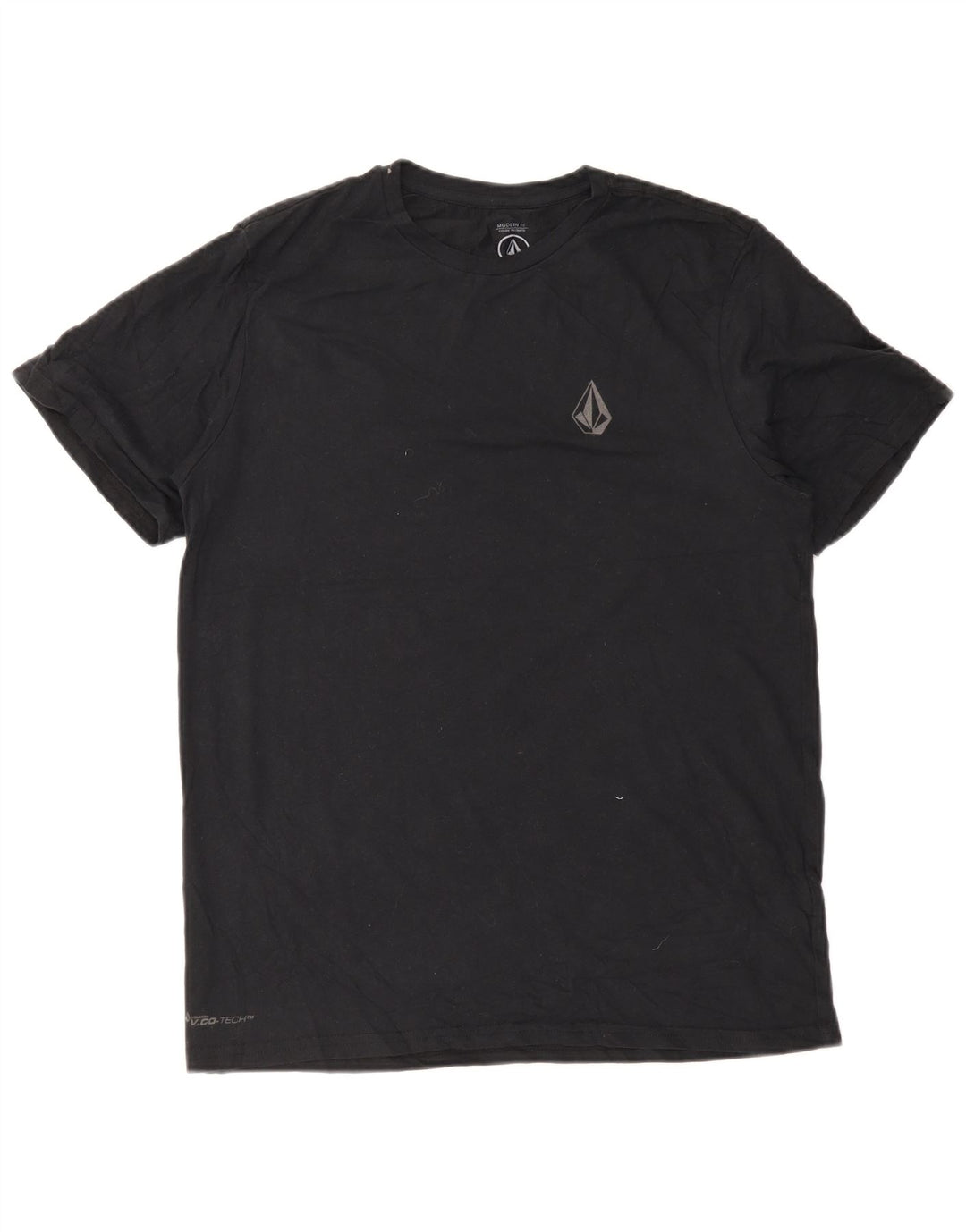 Męski T-shirt z grafiką o nowoczesnym kroju Volcom, duży, czarny, bawełniany