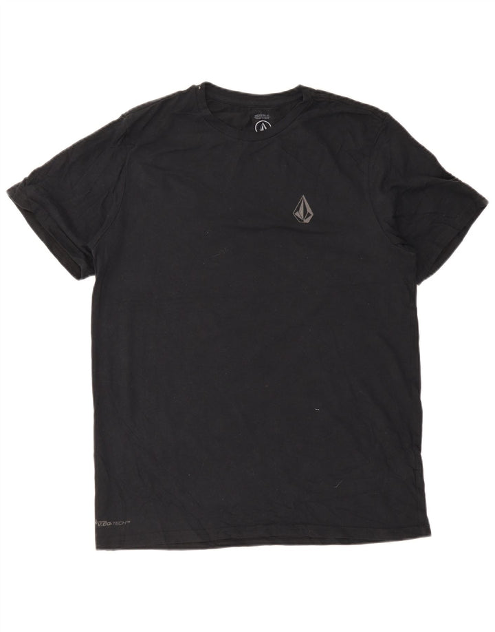 Męski T-shirt z grafiką o nowoczesnym kroju Volcom, duży, czarny, bawełniany