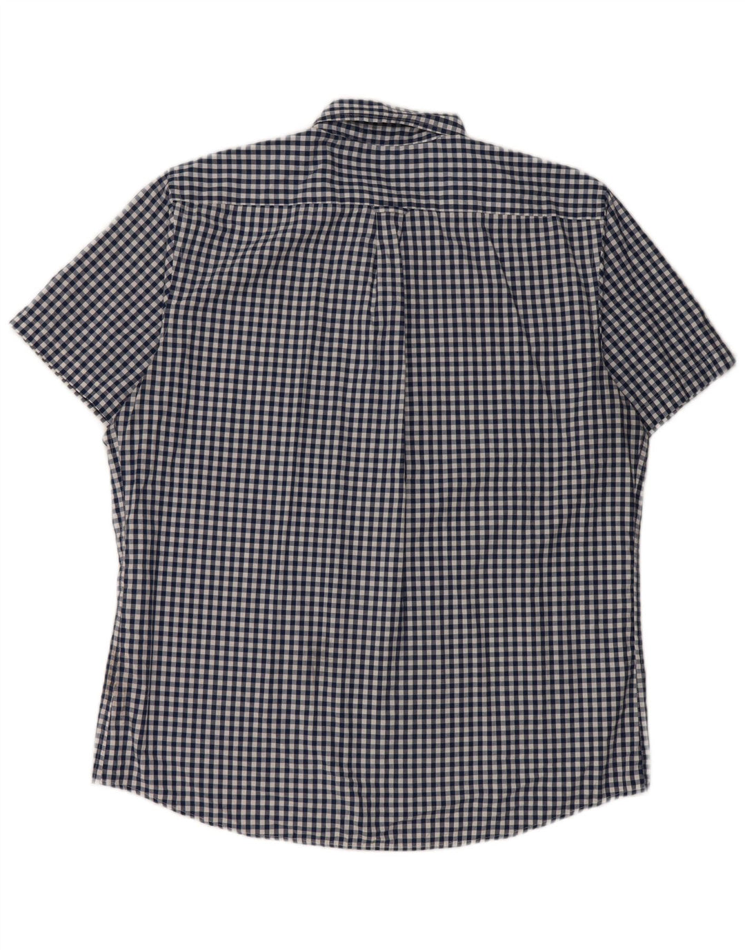 IZOD Męska koszula z krótkim rękawem XL, niebieska bawełniana kratka