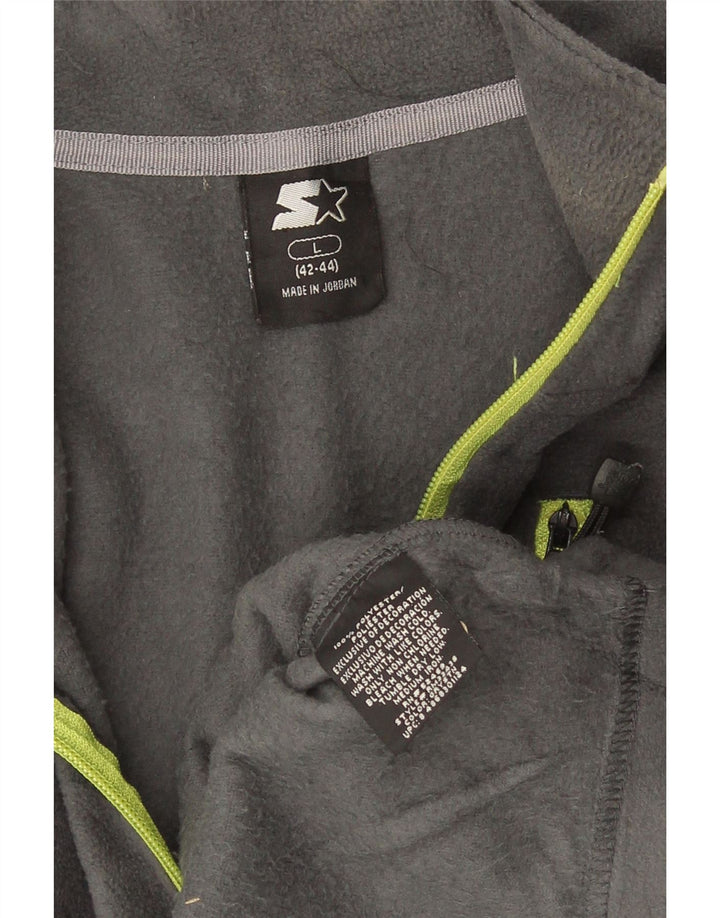 Męski sweter polarowy Starter z zamkiem błyskawicznym UK 42/44, duży, szary poliester