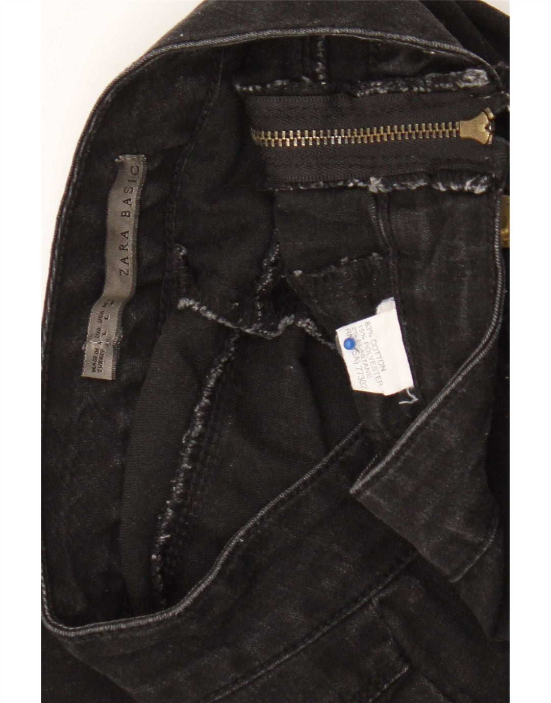 Damskie jeansy Jeggings Zara, duże, W30 L29, czarne, bawełniane