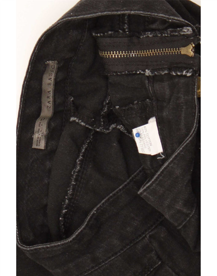 Damskie jeansy Jeggings Zara, duże, W30 L29, czarne, bawełniane