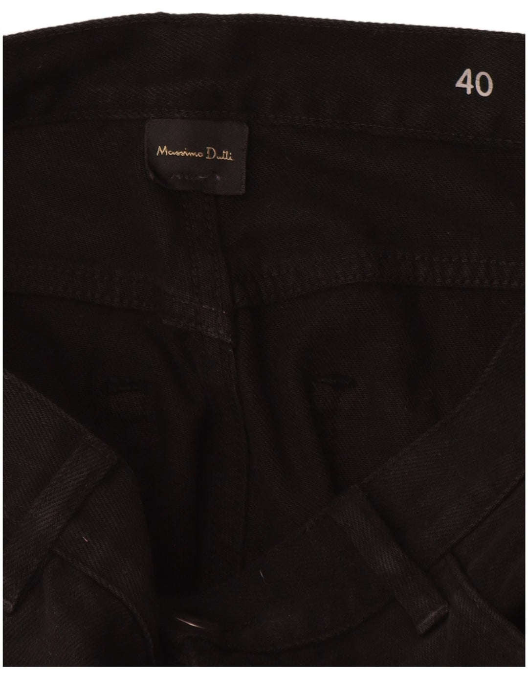 Damskie jeansy Massimo Dutti z wysokim stanem, proste EU 40, średnie W30 L29, czarne