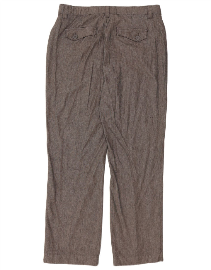 Damskie proste spodnie LEE US 12 Large W34 L30 Szara bawełniana krata