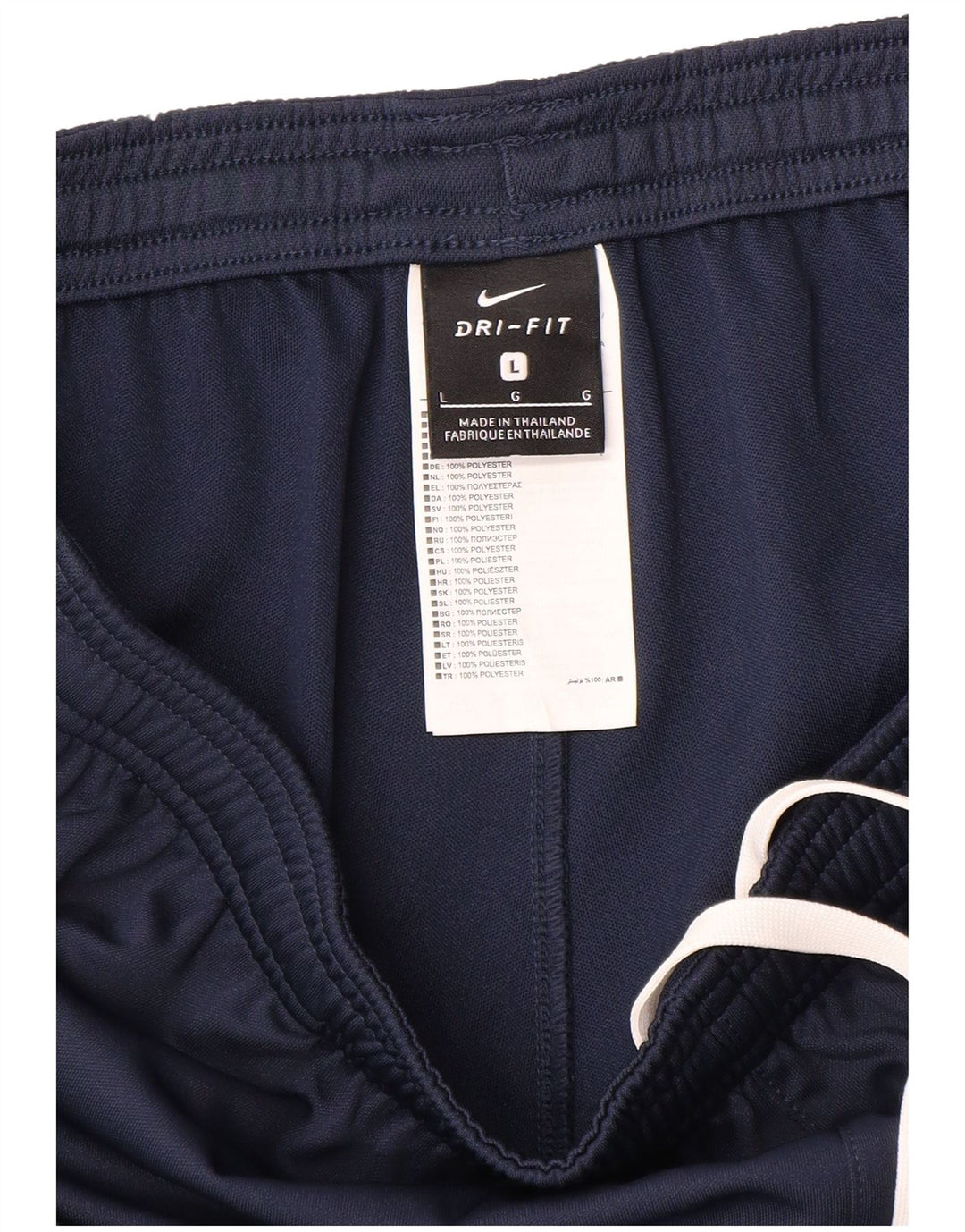 Męskie spodnie dresowe Nike Dri Fit, duże, granatowe, z poliestru