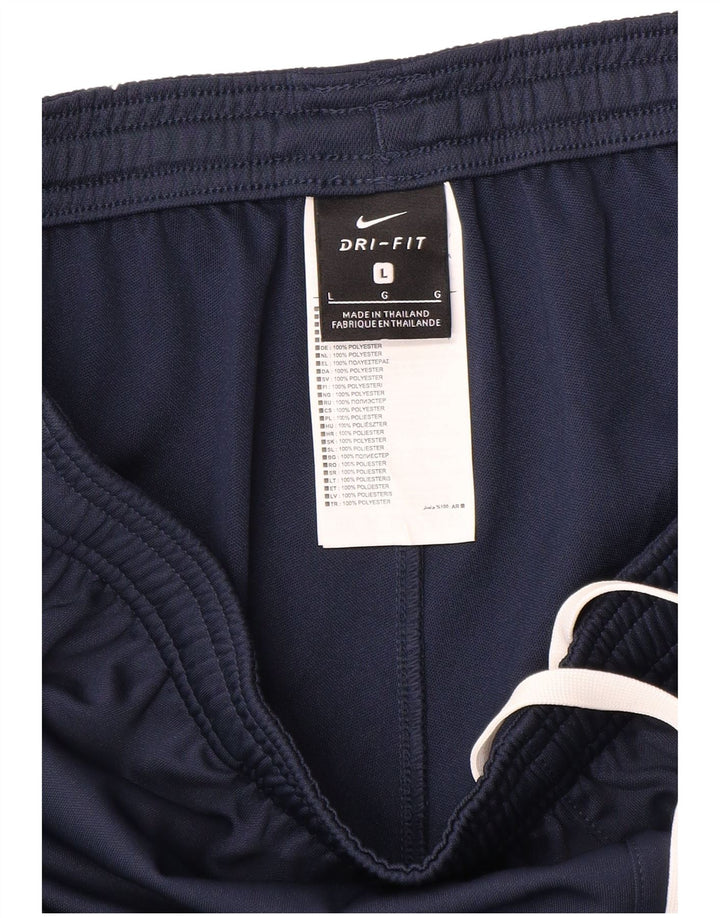 Męskie spodnie dresowe Nike Dri Fit, duże, granatowe, z poliestru