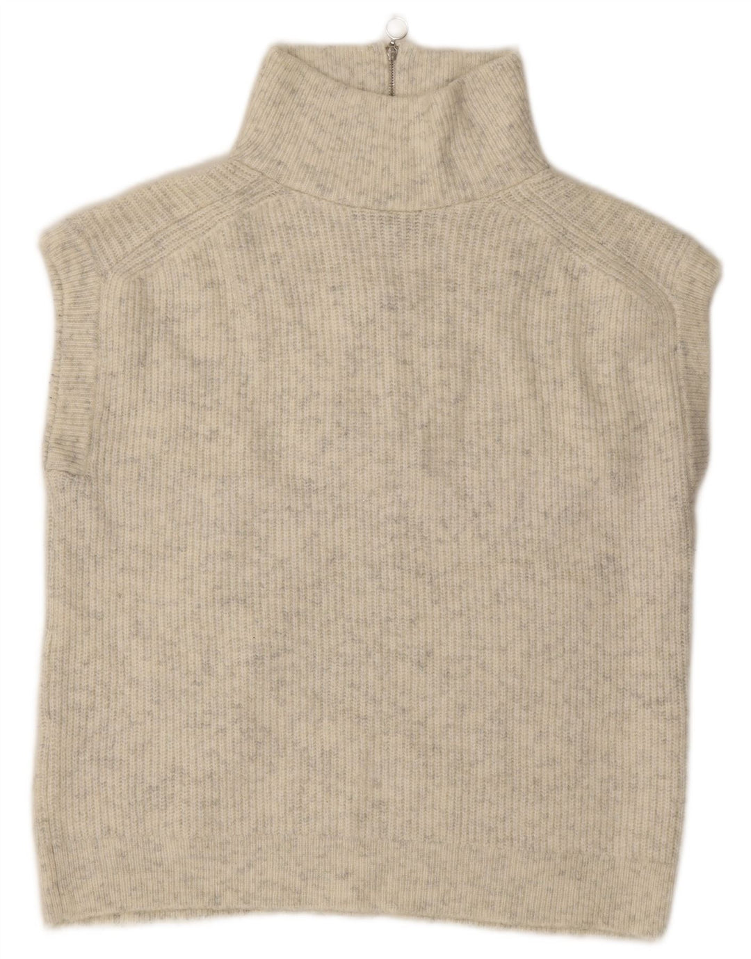 Marks & Spencer Damski podkoszulek oversize z kamizelką UK 10, mały, szary nakrapiany