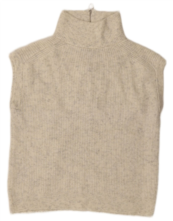 Marks & Spencer Damski podkoszulek oversize z kamizelką UK 10, mały, szary nakrapiany
