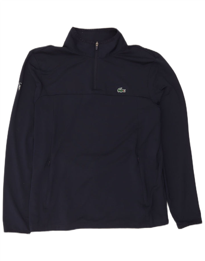 Męski dres Lacoste z zamkiem błyskawicznym, rozmiar 6 XL, granatowy poliester