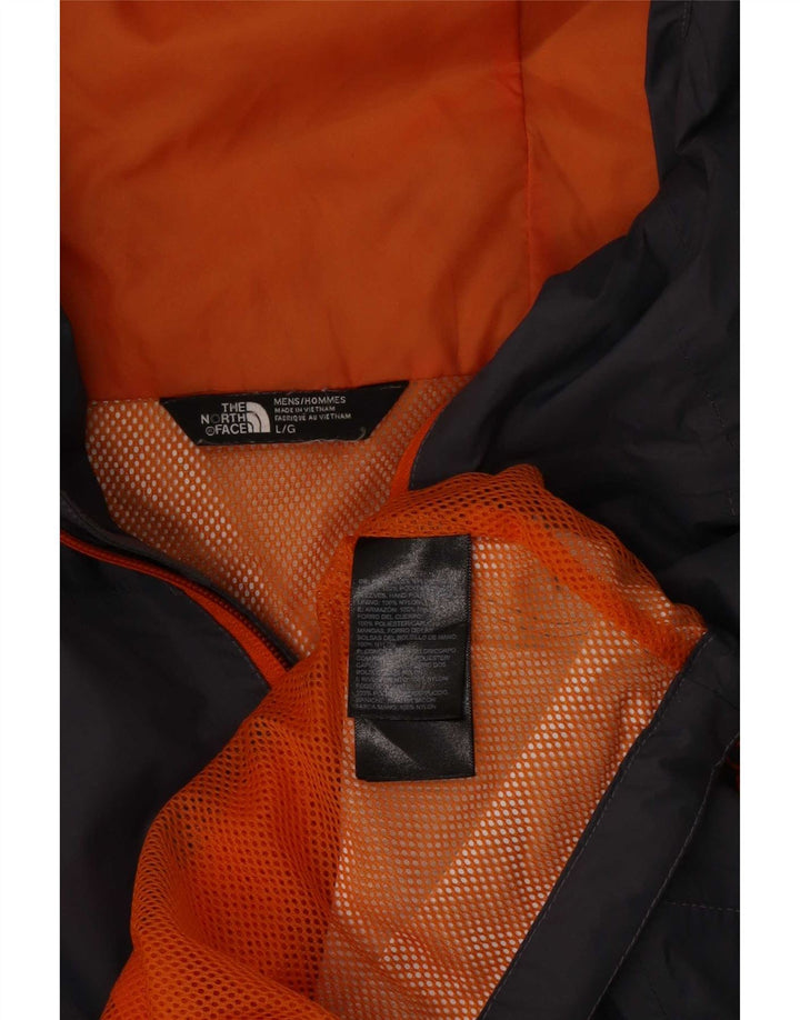 Męska kurtka przeciwdeszczowa z kapturem The North Face UK 40, duża, szara, nylonowa