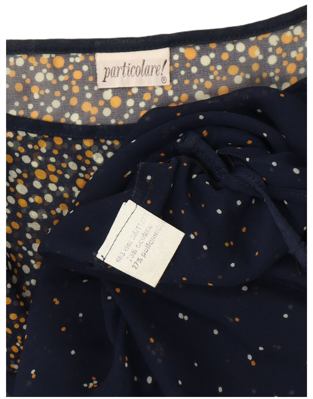 VINTAGE Damska sukienka maxi Batwing UK 18 XL Granatowy octan w cętki