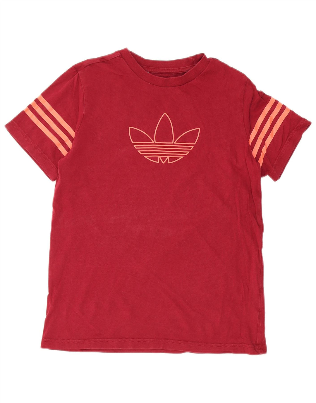 Chłopięcy T-shirt z grafiką ADIDAS na 11-12 lat, bordowa bawełna