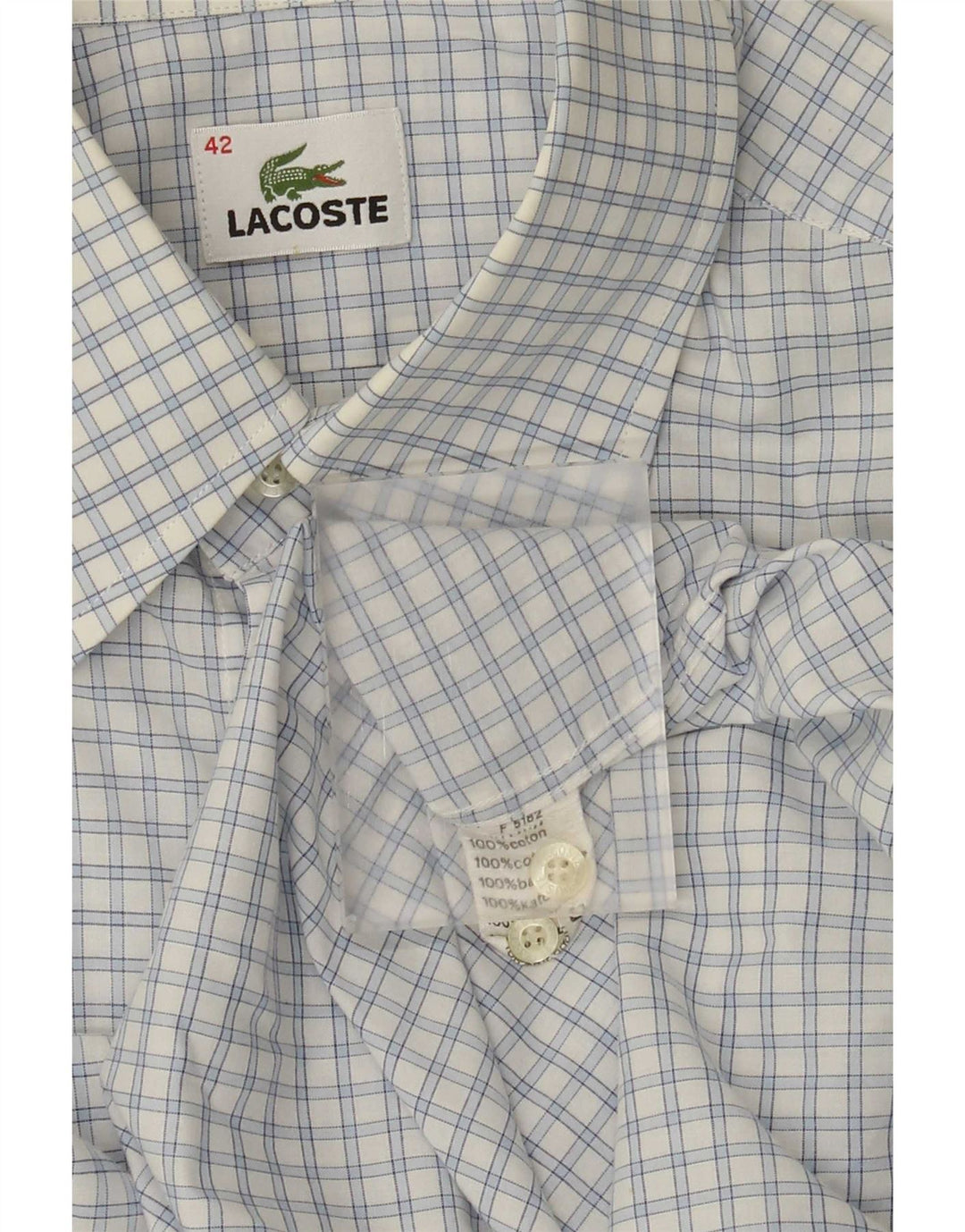 Koszula męska Lacoste rozmiar 42, duża, niebieska, bawełniana krata