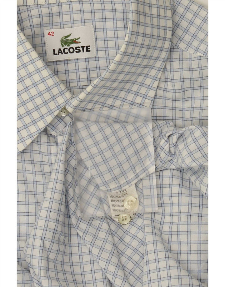 Koszula męska Lacoste rozmiar 42, duża, niebieska, bawełniana krata