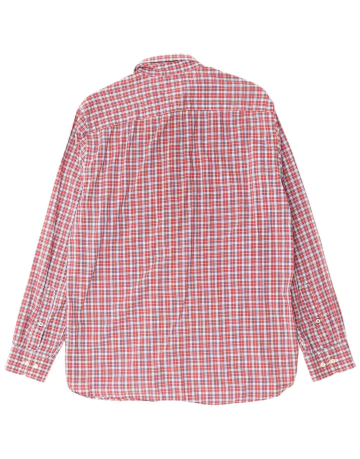 Męska koszula o regularnym kroju Tommy Hilfiger, duża, bawełniana w czerwoną kratę