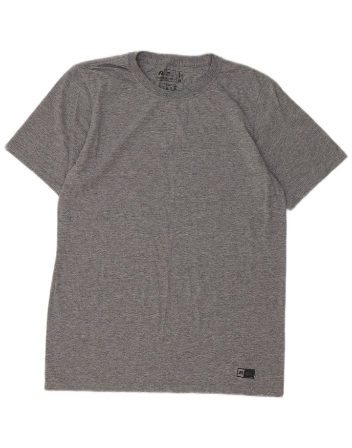 T-shirt męski RUSSELL ATHLETIC, mały, szary, nakrapiany poliester
