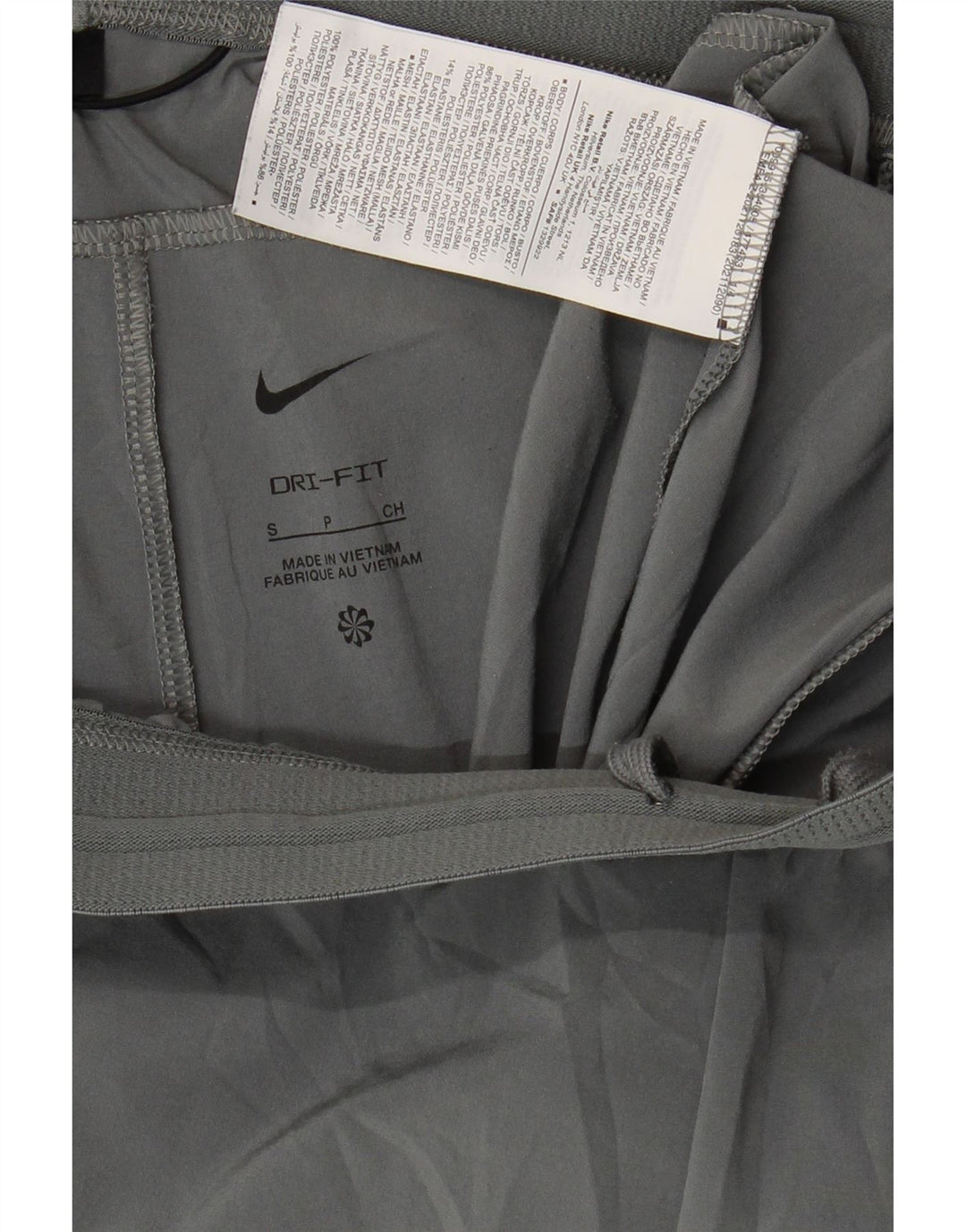 Męskie spodenki sportowe Nike Dri Fit, małe, szare, poliestrowe