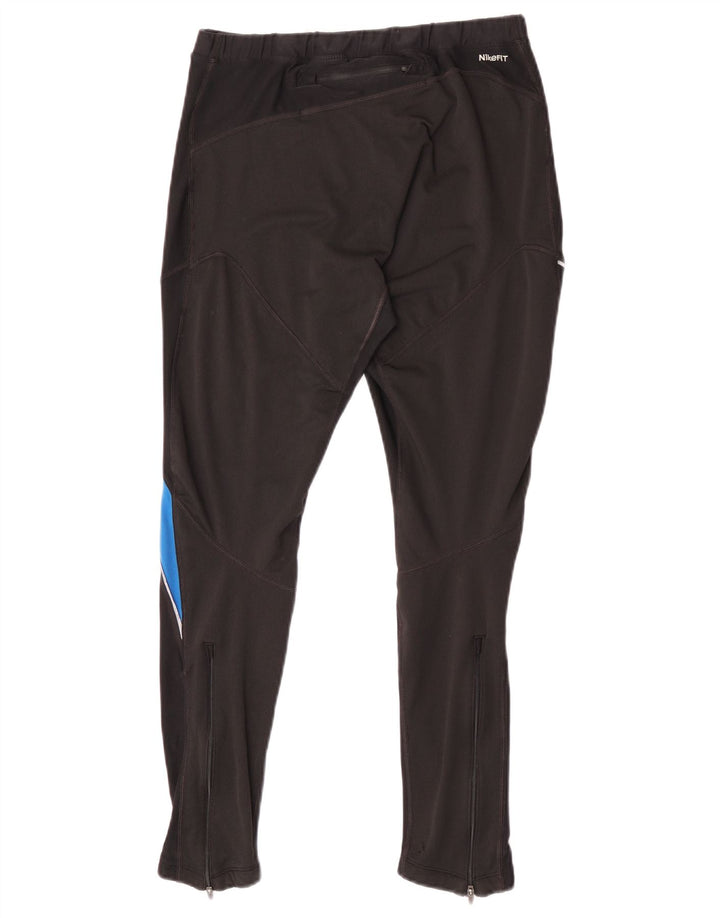 Damskie legginsy Nike Dri Fit UK 18 XL, czarny poliester z blokami kolorów