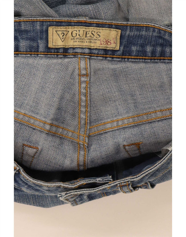 Guess Męskie Proste Dżinsy W32 L29 Niebieskie Bawełniane