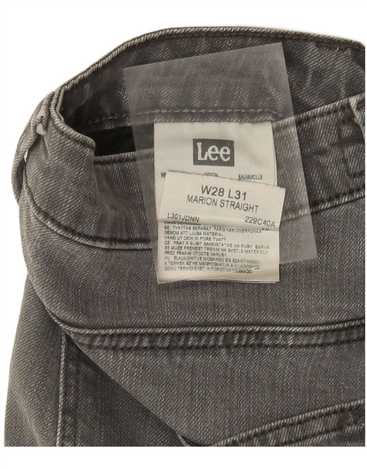 Damskie jeansy Lee Marion Straight W28 L31 Szara bawełna