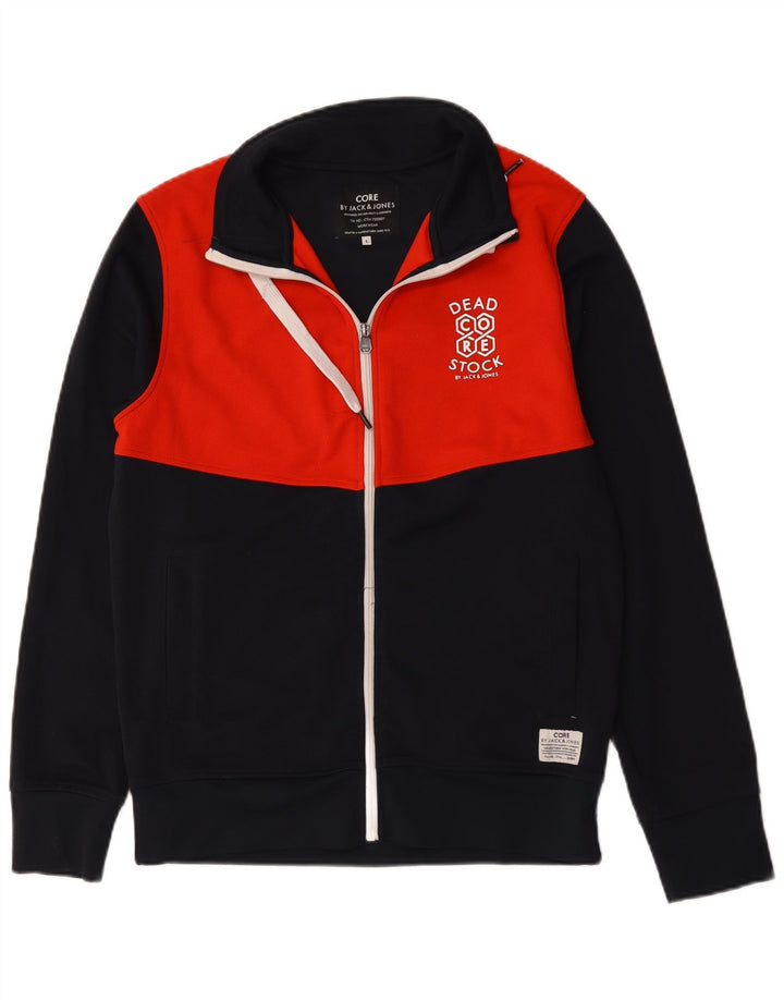 Męska kurtka dresowa Jack & Jones, duża, granatowa, z blokami kolorów