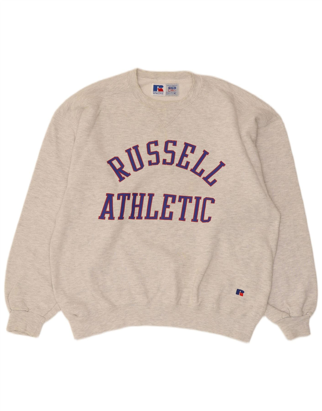 Męska bluza z grafiką Russell Athletic Jumper XL, szara, bawełniana