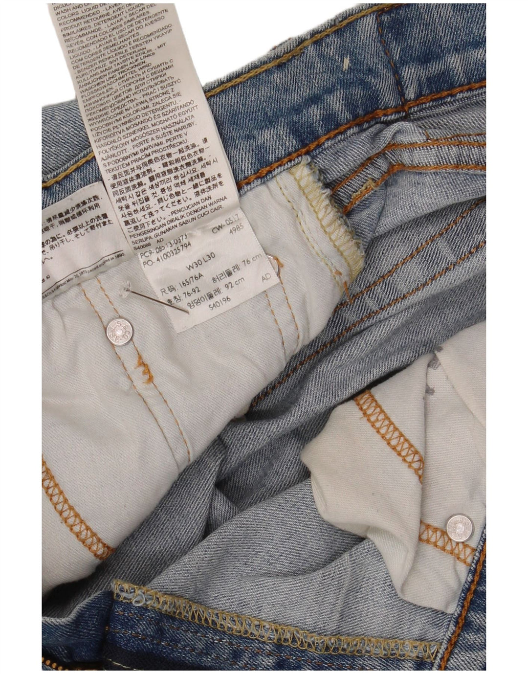 Męskie jeansy Levi's 513 Slim Straight W30 L30 Niebieskie bawełniane