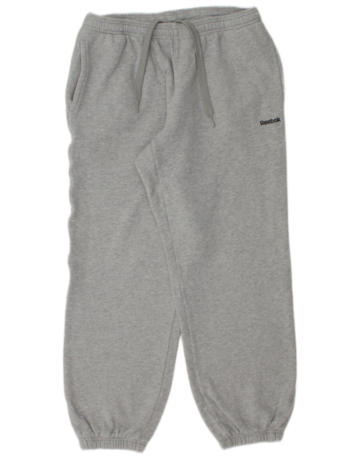 Męskie spodnie dresowe Reebok Joggersy Średnioszare, bawełniane w cętki