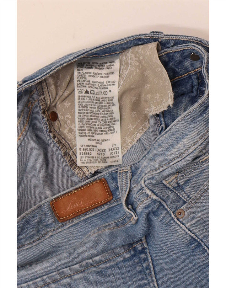 Damskie jeansy Levi's Skinny W24 L32 Niebieskie bawełniane