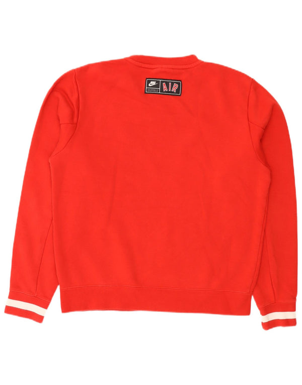 Męska bluza Nike Graphic o luźnym kroju, sweter XS, bawełniana w kolorze czerwonym, z blokami kolorów