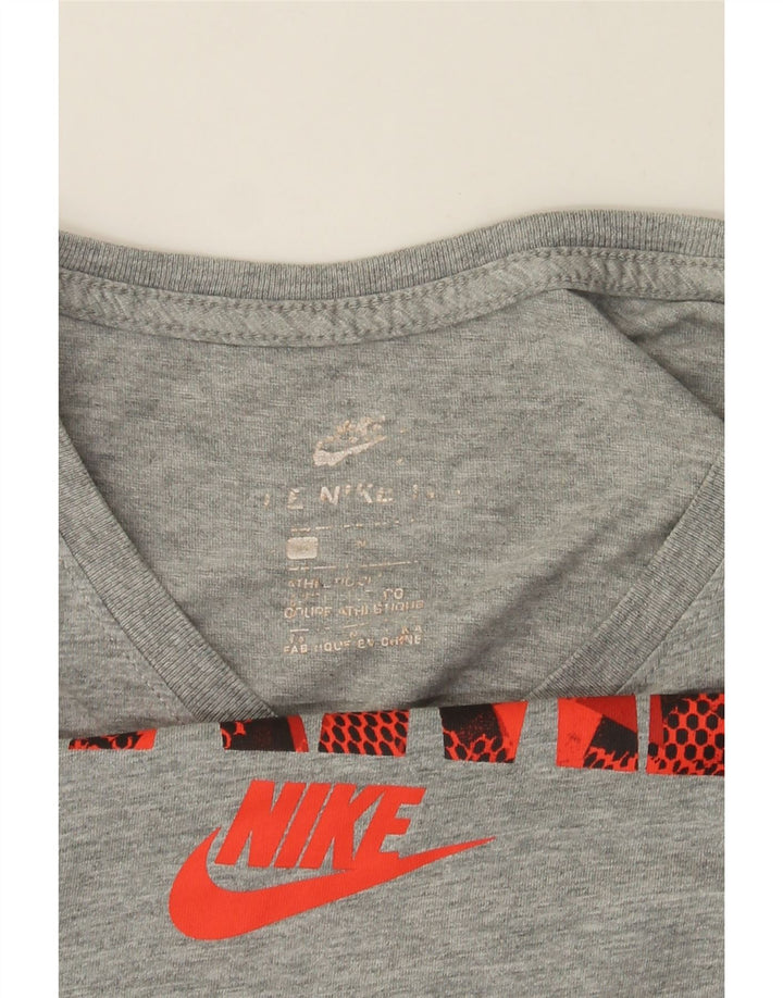 NIKE Mens Athletic Cut Graphic T-Shirt Top Medium Grey Vintage Nike and Second-Hand Nike from Messina Hembry 