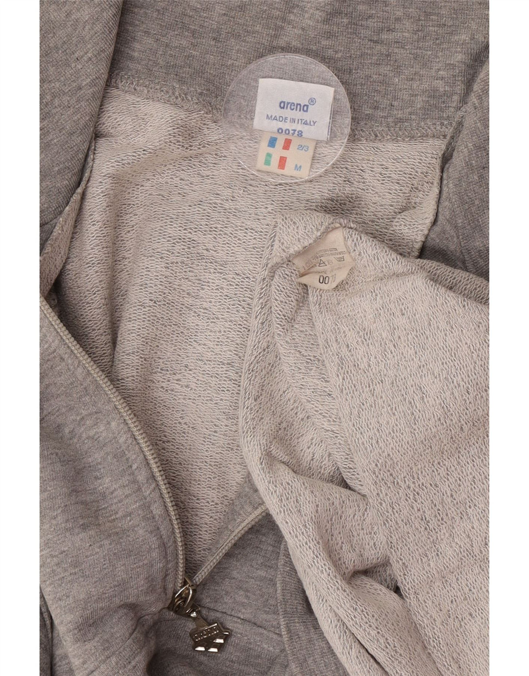 Męska bluza Arena z grafiką i zamkiem błyskawicznym, średnioszara, z blokami kolorów