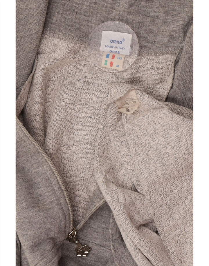 Męska bluza Arena z grafiką i zamkiem błyskawicznym, średnioszara, z blokami kolorów