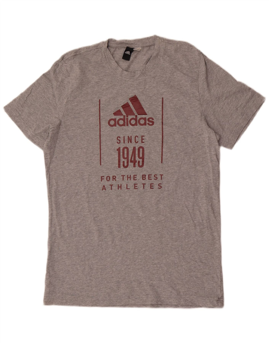 Męski T-shirt z grafiką ADIDAS, średni szary, nakrapiany