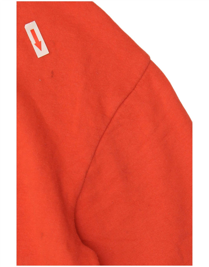 Marks & Spencer Damski sweter oversize z kapturem, UK 12, średni pomarańczowy, bawełniany