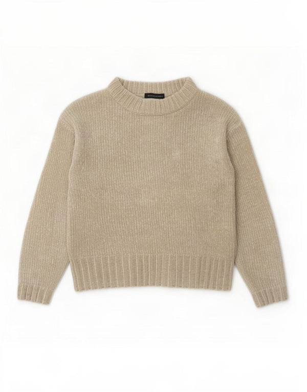 Marks & Spencer Damski sweter oversize z okrągłym dekoltem, UK 10, mały beż