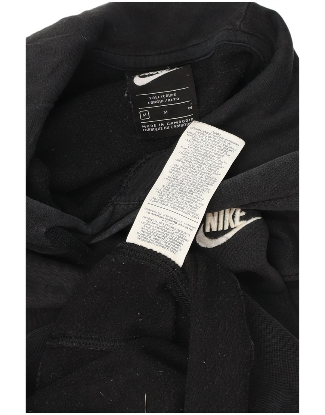 Męski sweter z kapturem Nike, średni, czarny, bawełniany