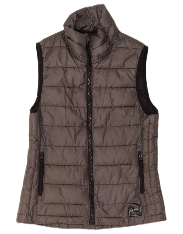 Damska wyściełana kamizelka Superdry UK 10, mała, szary poliester
