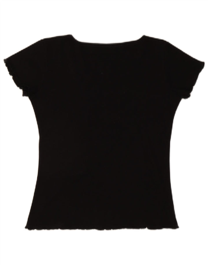 T-shirt damski CLOCK HOUSE UK 12, średni czarny