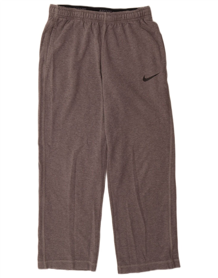 Męskie spodnie dresowe Nike Dri Fit, duże, szare nakrapiane